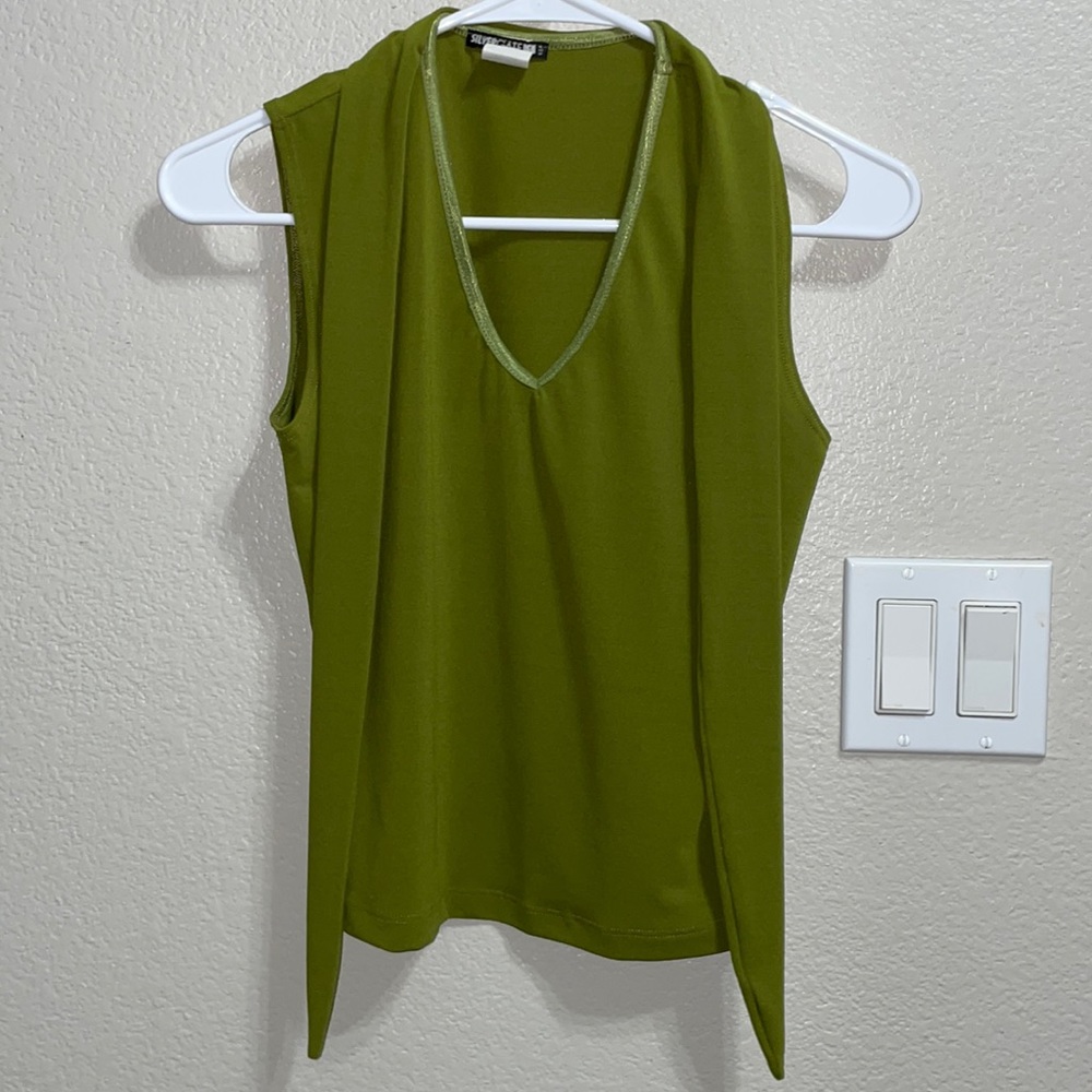 Silver gate top Olive green